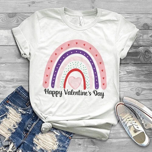 Happy Valentine's Day Boho Lover Heart Gift Tshirt