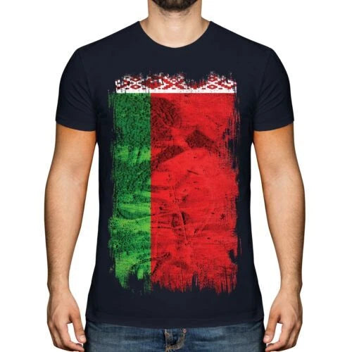 Belarus Grunge Flag Men's T-Shirt Bielaru? Belarusian Football Jersey Gift