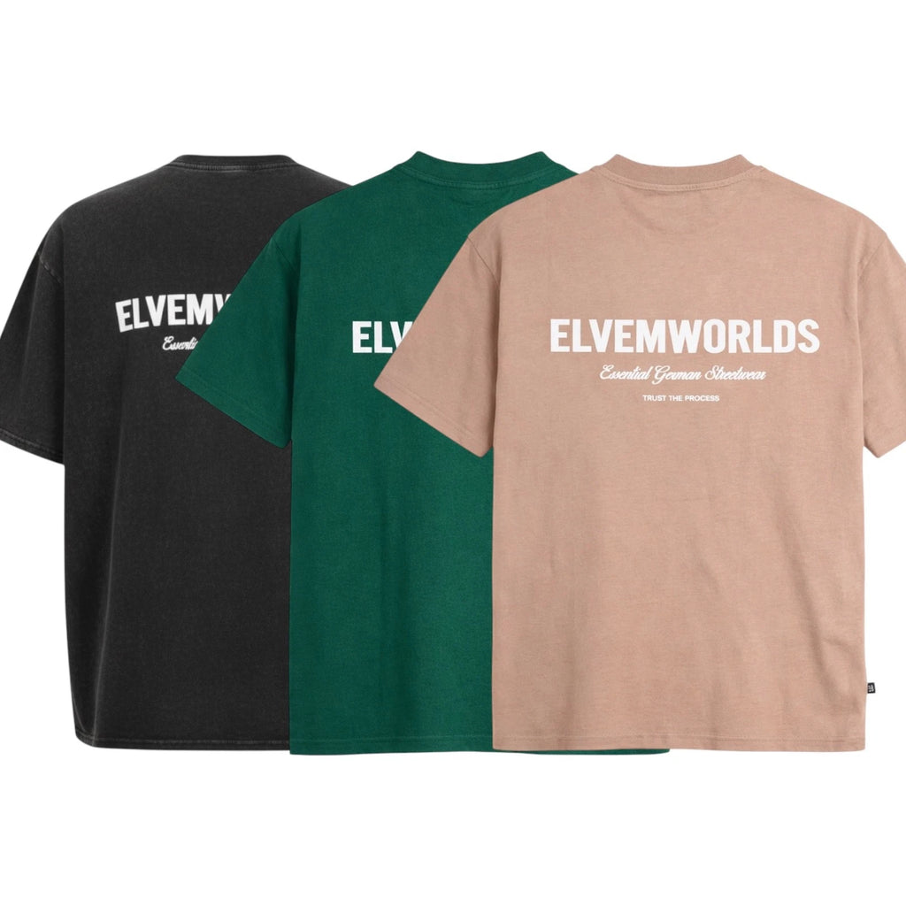 Oversize T Shirt Herren Boxy Fit Streetwear Heavy Baumwolle Loose Fit Basic Crew