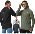 Mens Hoodies UPF 50+ Sun Protection Performance Long Sleeve Shirt Quick Dry Tops