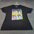 Selena Shirt Mens 2XL Black Pop Art Portrait Graphic Tee Tagless Cotton Music