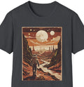 Astronaut Space T-Shirt, Vintage Sci-Fi Graphic Tee, Alien Planet Astronomer