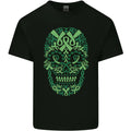 Mental Health Awareness Skull Green Ribbon Mens Light Cotton T-Shirt