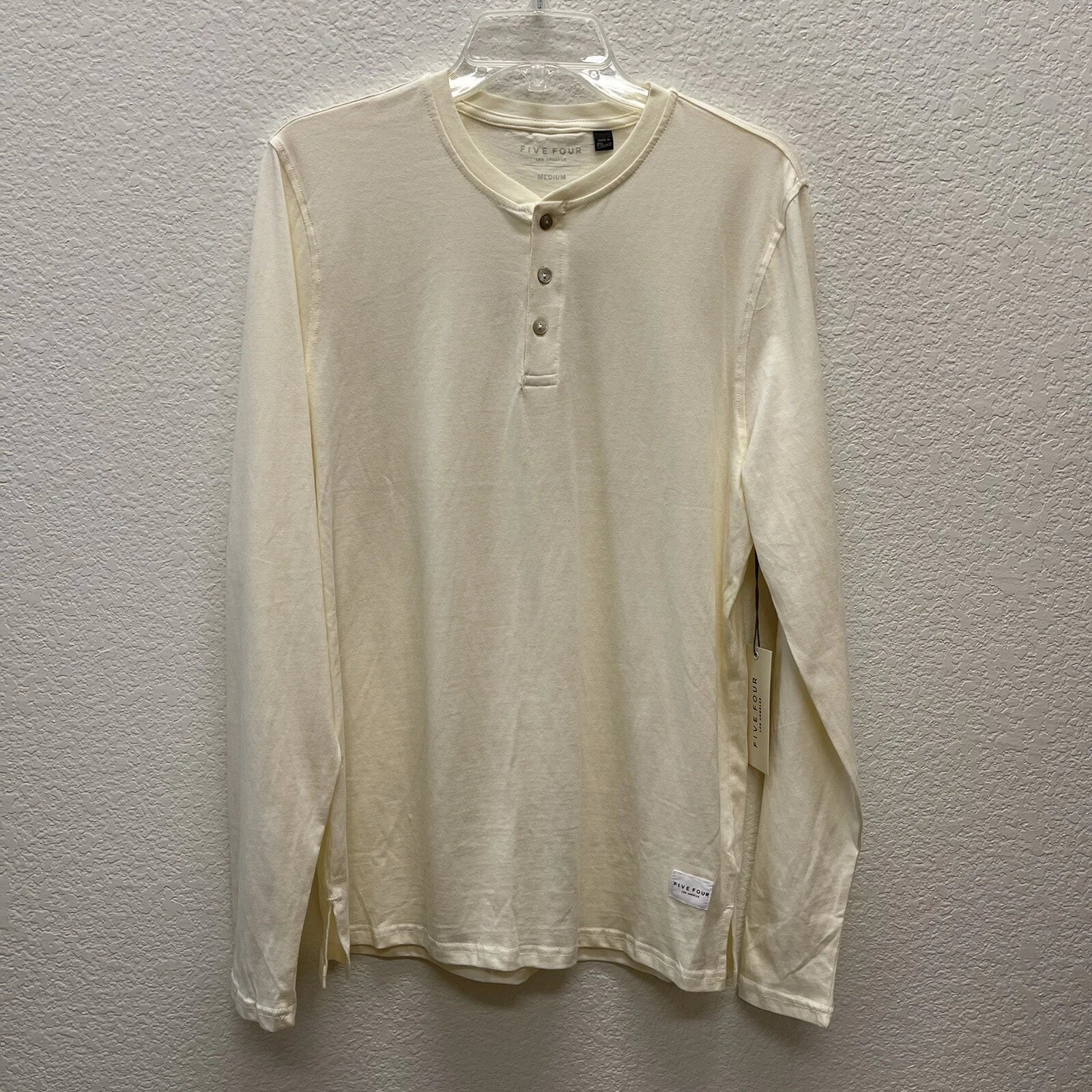 Five Four Club Knit T-Shirt Tee Fashion Street Active Plain NWT Long Sleeve