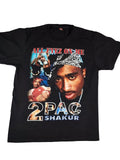 Tupac 2Pac All Eyez On Me Y2K Graphic T Shirt Black Hip Hop Rap Tee L