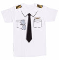 The Pilot Uniform T-Shirt, Fake Airline Pilot Tee, Funny Gag Gift, Luso Aviation