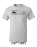 911 Line Drawing Printed on Men's Shirt.  FREE SHIPPING !!!