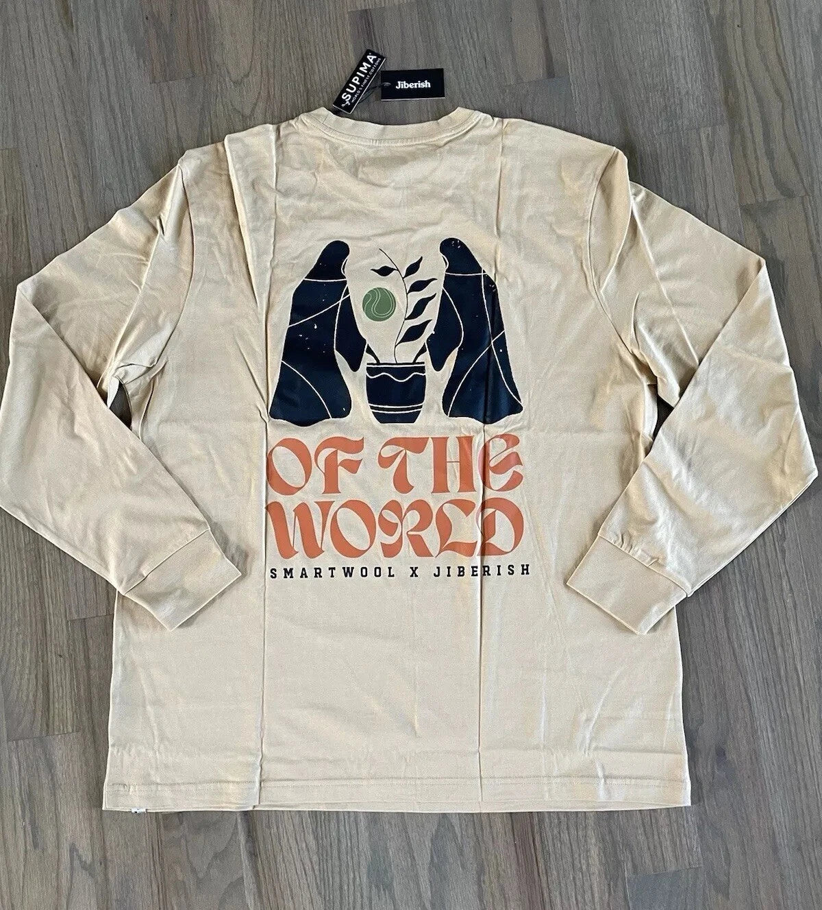 Smartwool Jiberish  Mens T-Shirt Long Sleeve Cotton Graphic Of The World 2XL NWT