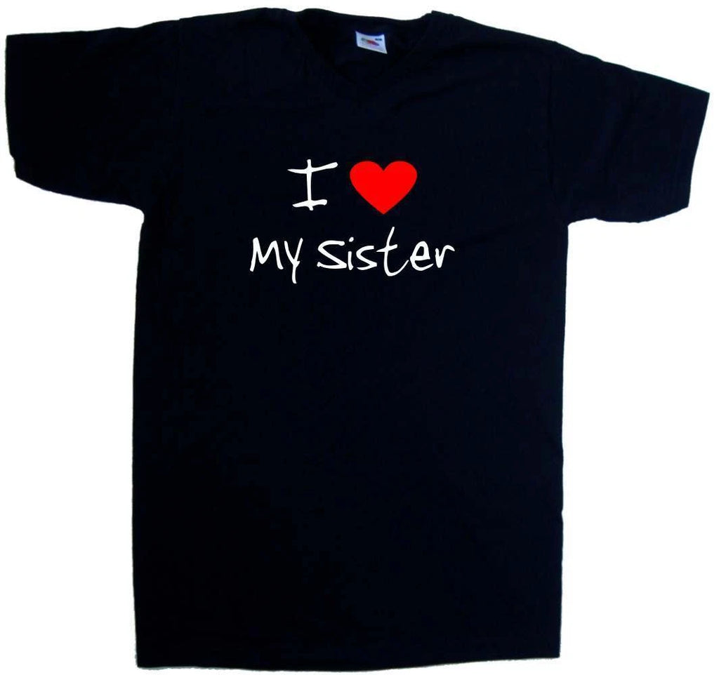 I Love Heart My Sister V-Neck T-Shirt