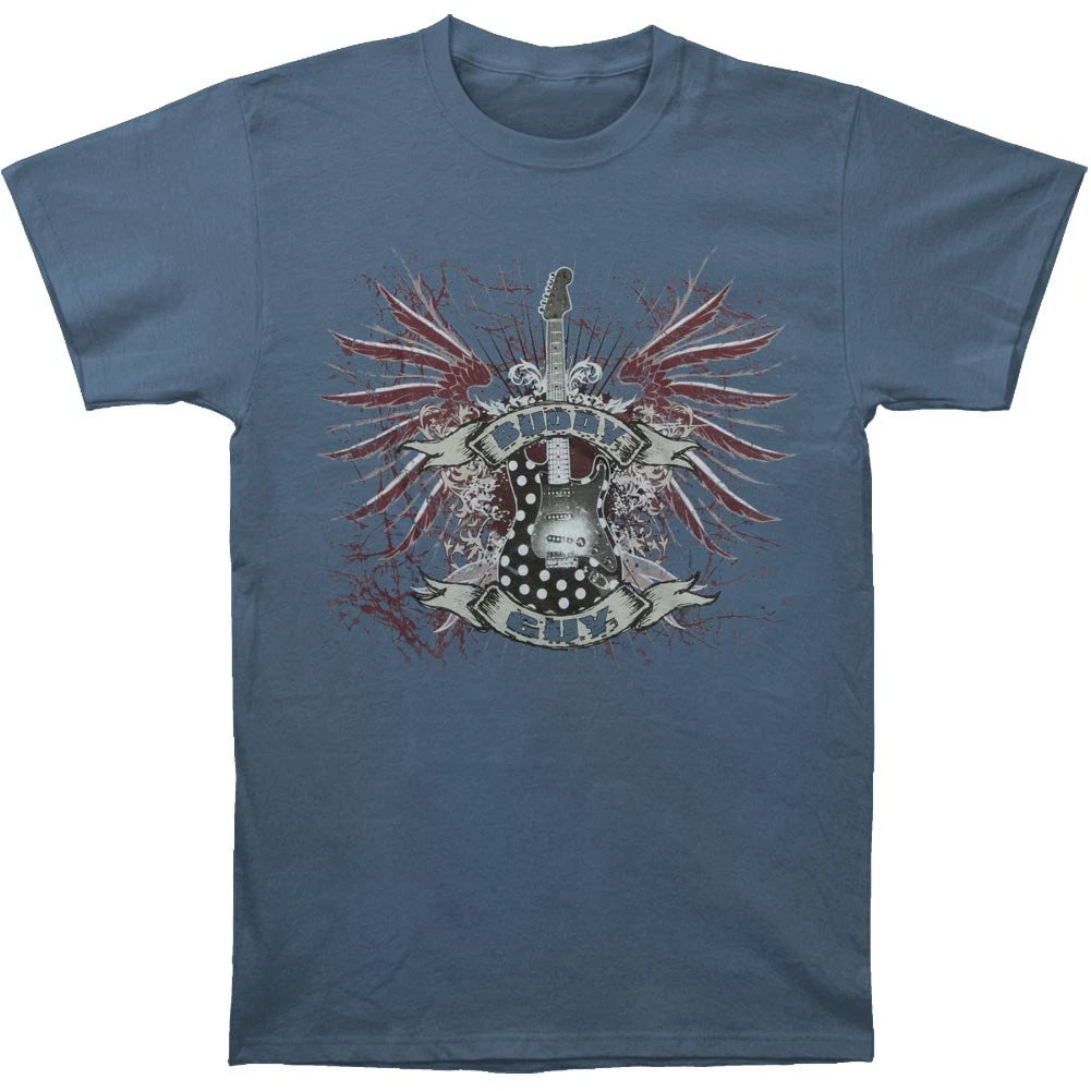 Men's Buddy Guy Gothic Guitar 2012 Tour T-shirt Medium Blue
