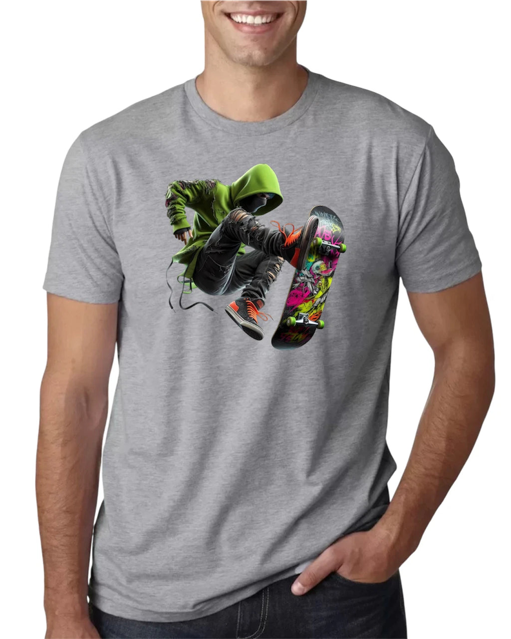 Urban Skateboarder Graphic T-Shirt Street Style Skater Tee