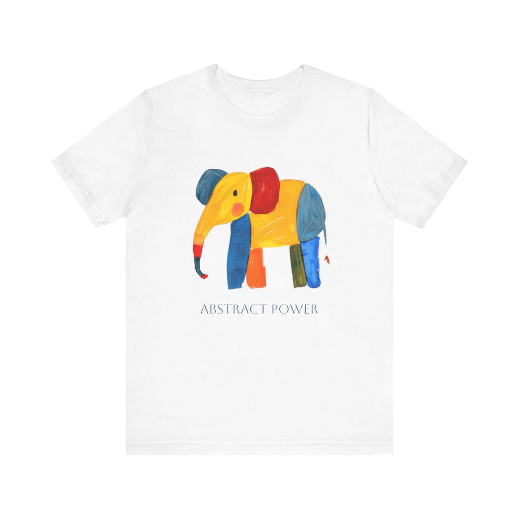 Unisex Colorful Elephant Art T-Shirt, Animal, Abstract Tee, Unisex Casual Wear