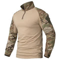 Mens Army-Tactical Military Uniform Airsoft Camo Combat Long Sleeve T-Shirt-Tops