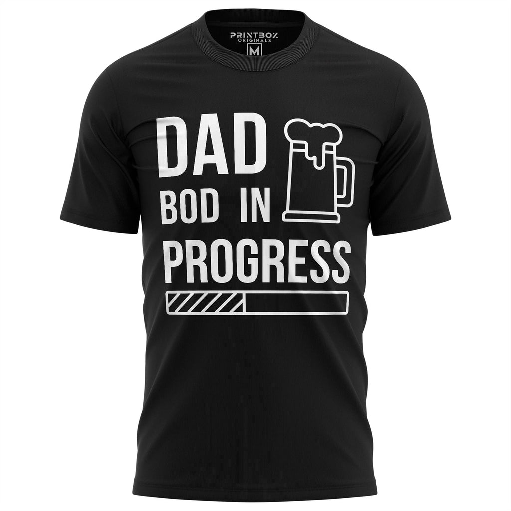 Dad Bod In Progress Funny Shirts Dad T-Shirt Beer Fathers Day Birthday Top