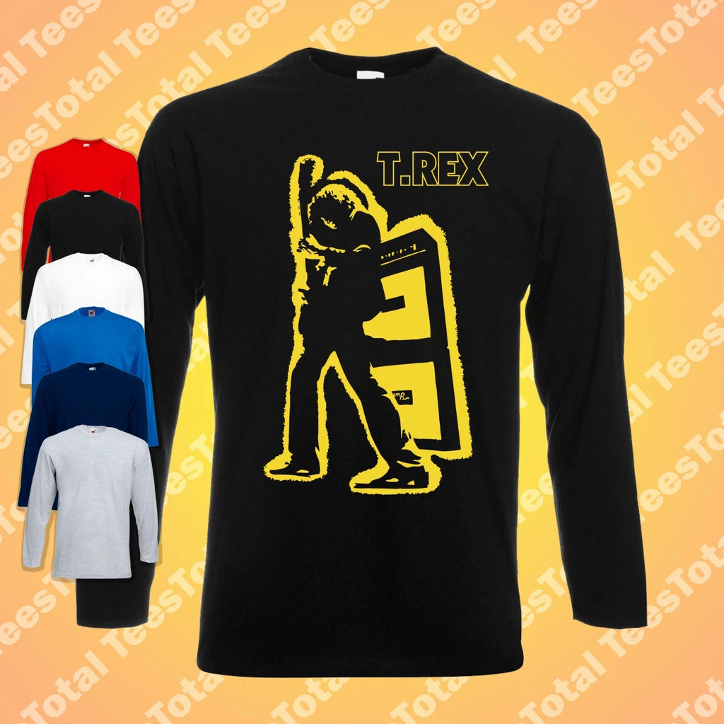 T Rex Marc Bolan Electric Warrior Long Sleeve T-Shirt Tee | Tyrannosaurus Rex