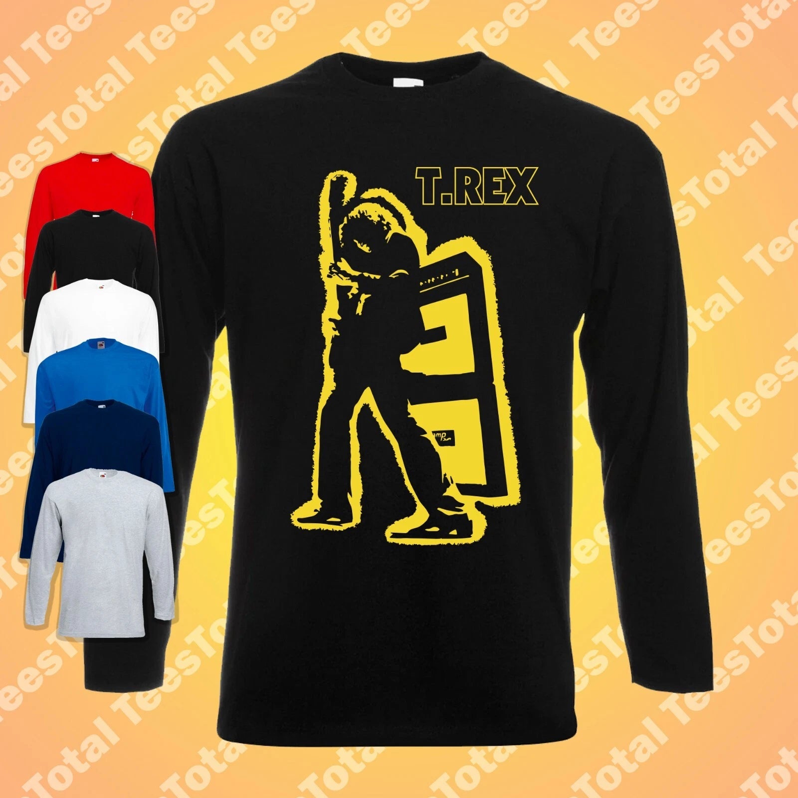 T Rex Marc Bolan Electric Warrior Long Sleeve T-Shirt Tee | Tyrannosaurus Rex