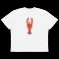 Unisex organic oversized blurry lobster street fashion high neck t-shirt