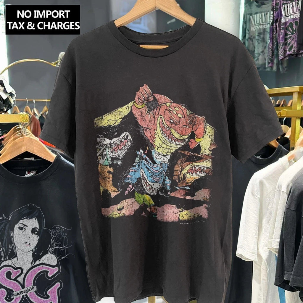 1995 Street Sharks Rare T-Shirt Vintage Style Graphic Tee Unisex Retro Shirt