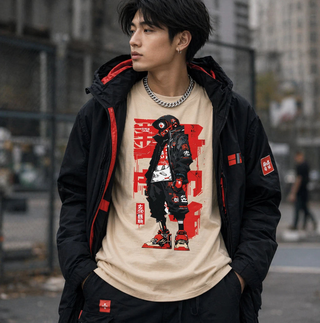 Unisex Cyberpunk Y2K Harajuku Tshirt Streetwear Japanese Anime Style Urban Tee