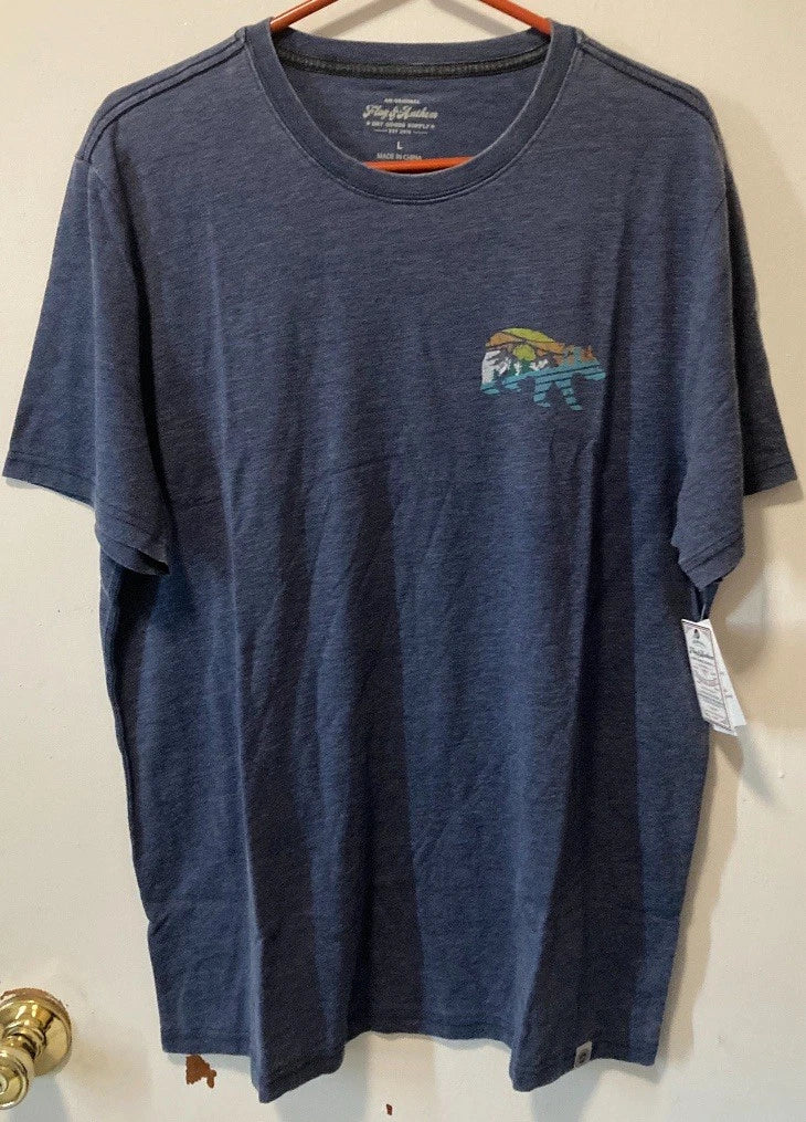 Flag & Anthem Men’s Short Sleeve Crew Neck Navy Graphic T-Shirt Large NWT