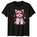 Cute Dog Heart Glasses Bubblegum Animals Mens T-Shirt Womens Graphic Tee