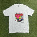 Shadow Boy Shirt Mens Large White Graffiti Spray Paint Street Art Graphic Tee