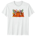 Cute Puppies Pumpkins Autumn Leaves T-Shirt Fall Harvest Thanksgiving Gift