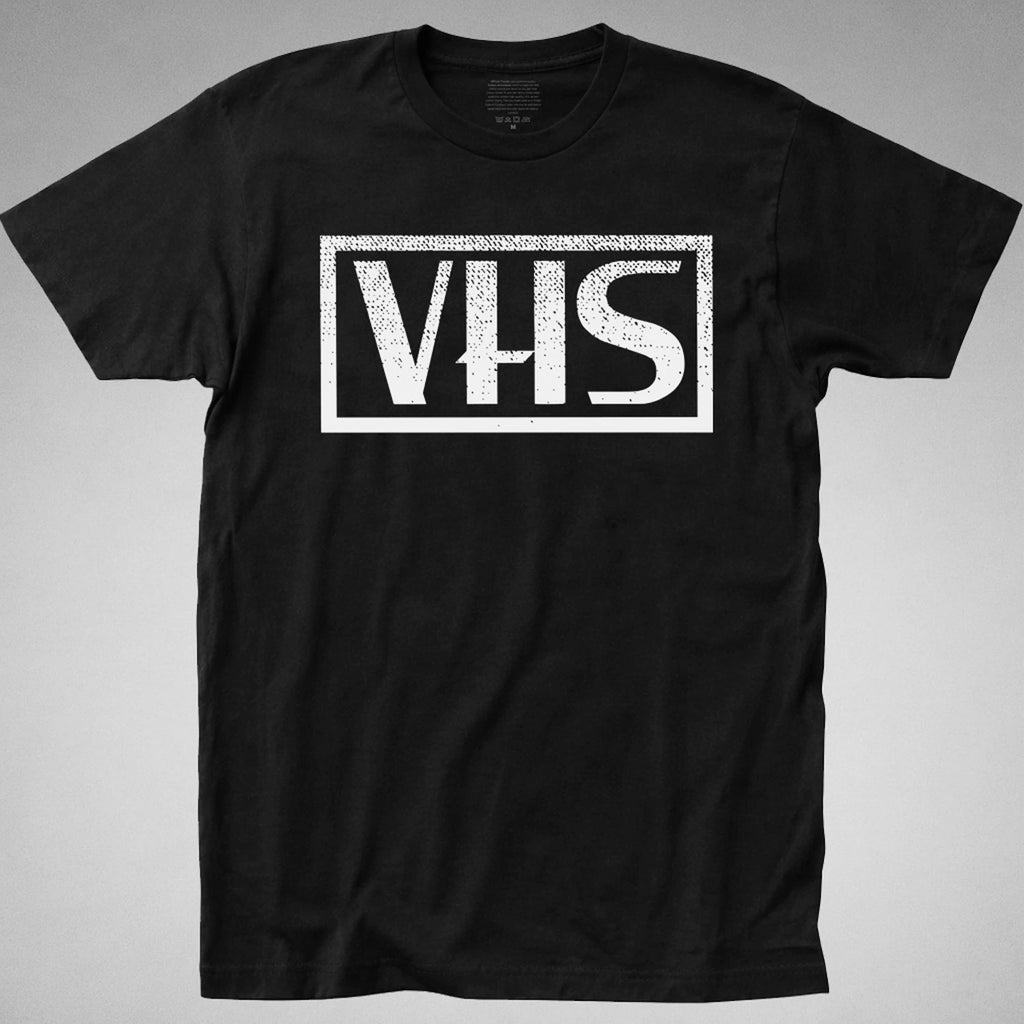VHS T-SHIRT Video Home System retro tee logo vcr cassette tape recorder 80s 90s