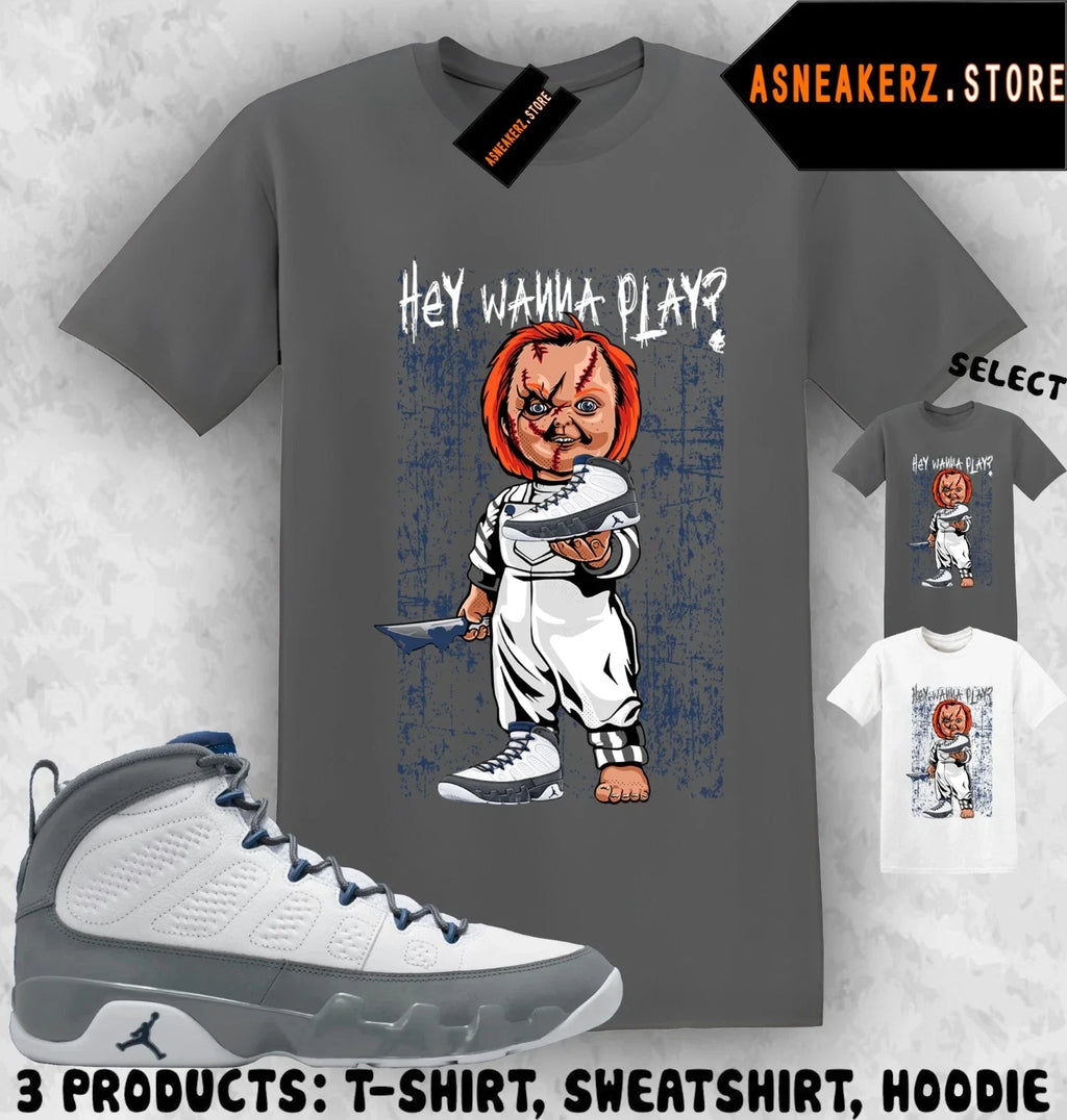 Tee Shirt Matching AJ 9 Flint Grey 2026 Match Sneaker Sneakerhead Chucky T-Shirt