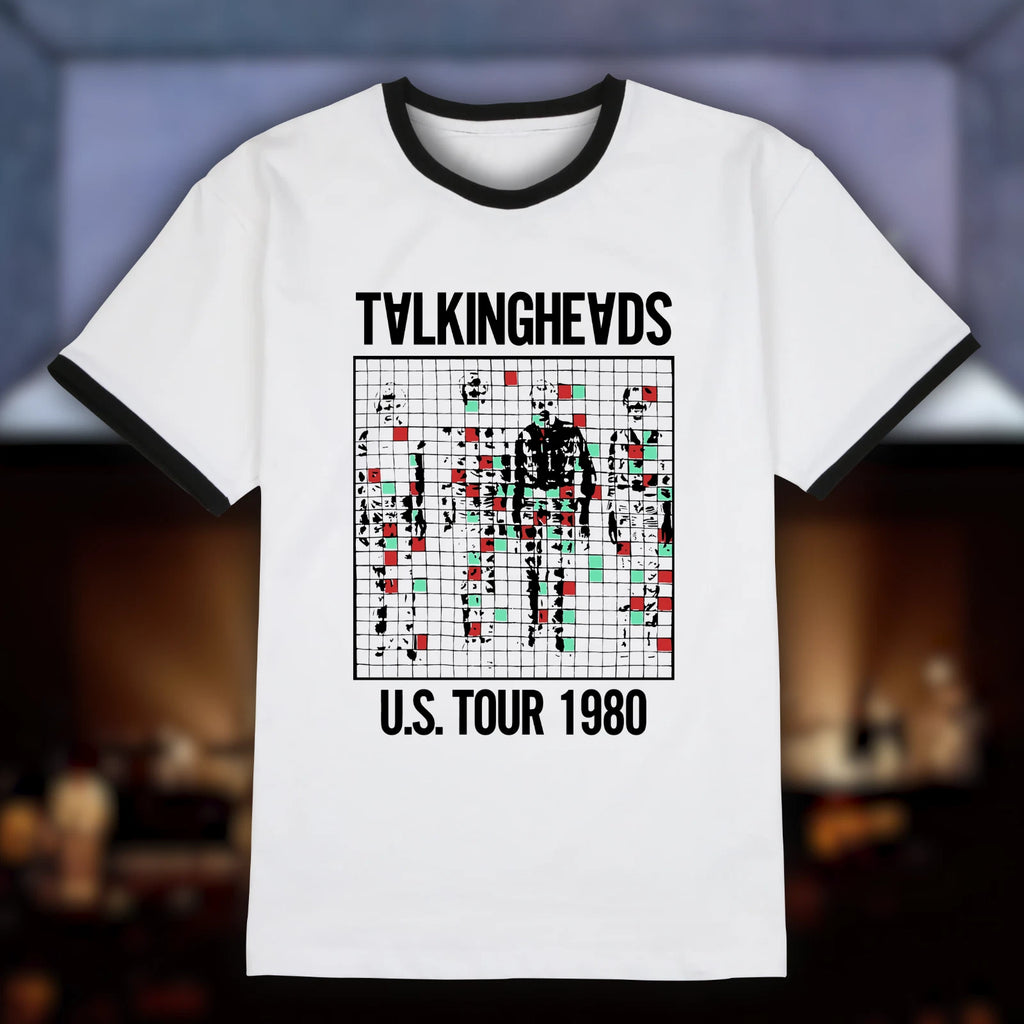 Talking Heads U.S. Tour 1980 Punk Rock CBGB Concert Ringer Album 80s Shirt S-4XL