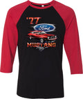 Buy Cool Shirts Ford T-shirt 1977 Mustang Raglan