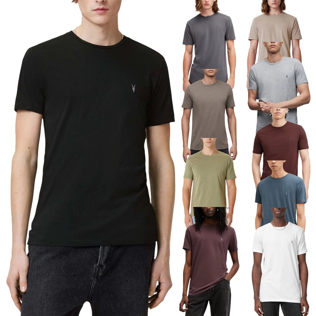 All Saints Mens Tonic T Shirt Crew Neck Top Designer Cotton Short Sleeve Tee