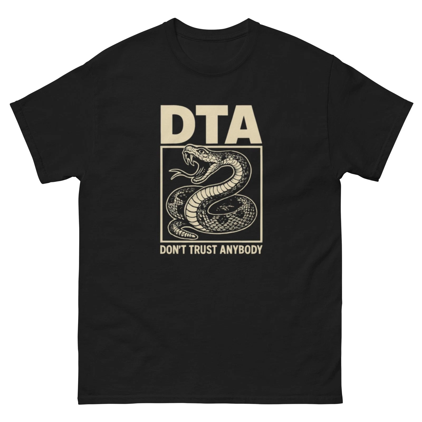 DTA Don't Trust Anybody Unisex Heavy Cotton Tee shirt, Texas Rattlesnake Tee