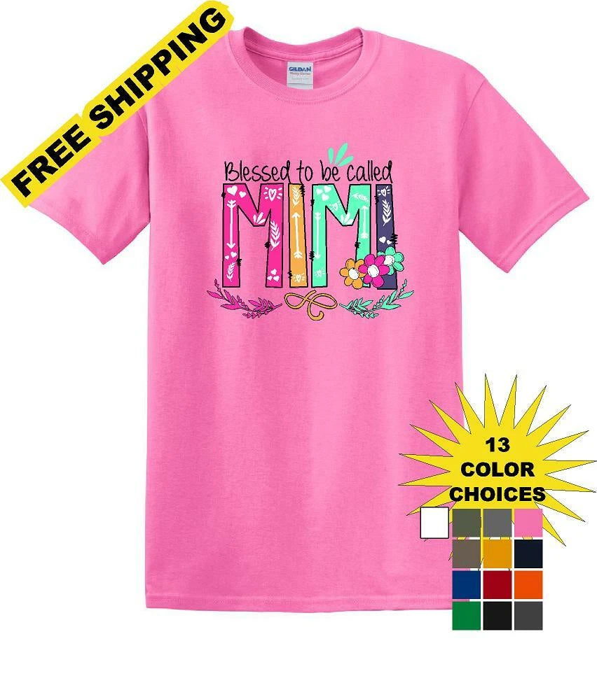 Blessed To Be Called MiMi Shirt For Mother's Day Grandmother Gift -mimis1