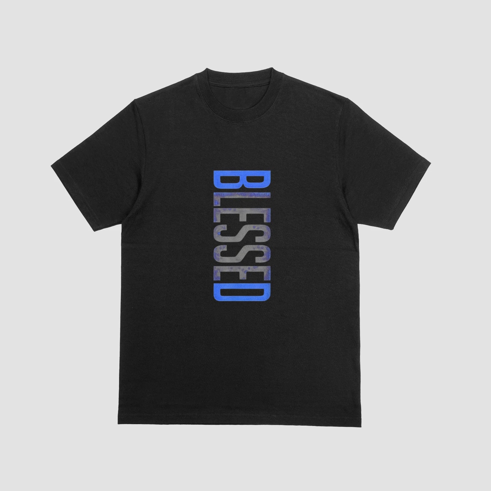 Blessed Shirt Christian Faith Minimalist Vertical Text T-Shirt