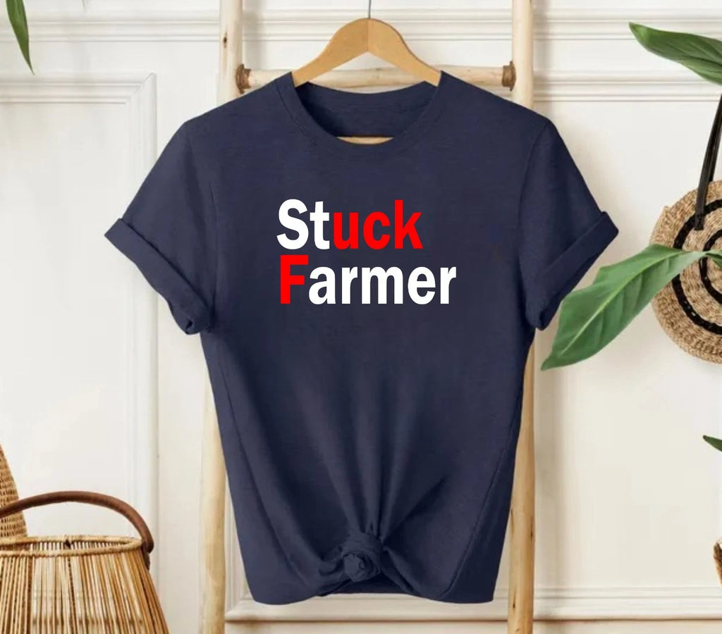 Stuck Farmer Unisex T-Shirt - Funny Starmer Labour Farming Gift Sarcastic Tee