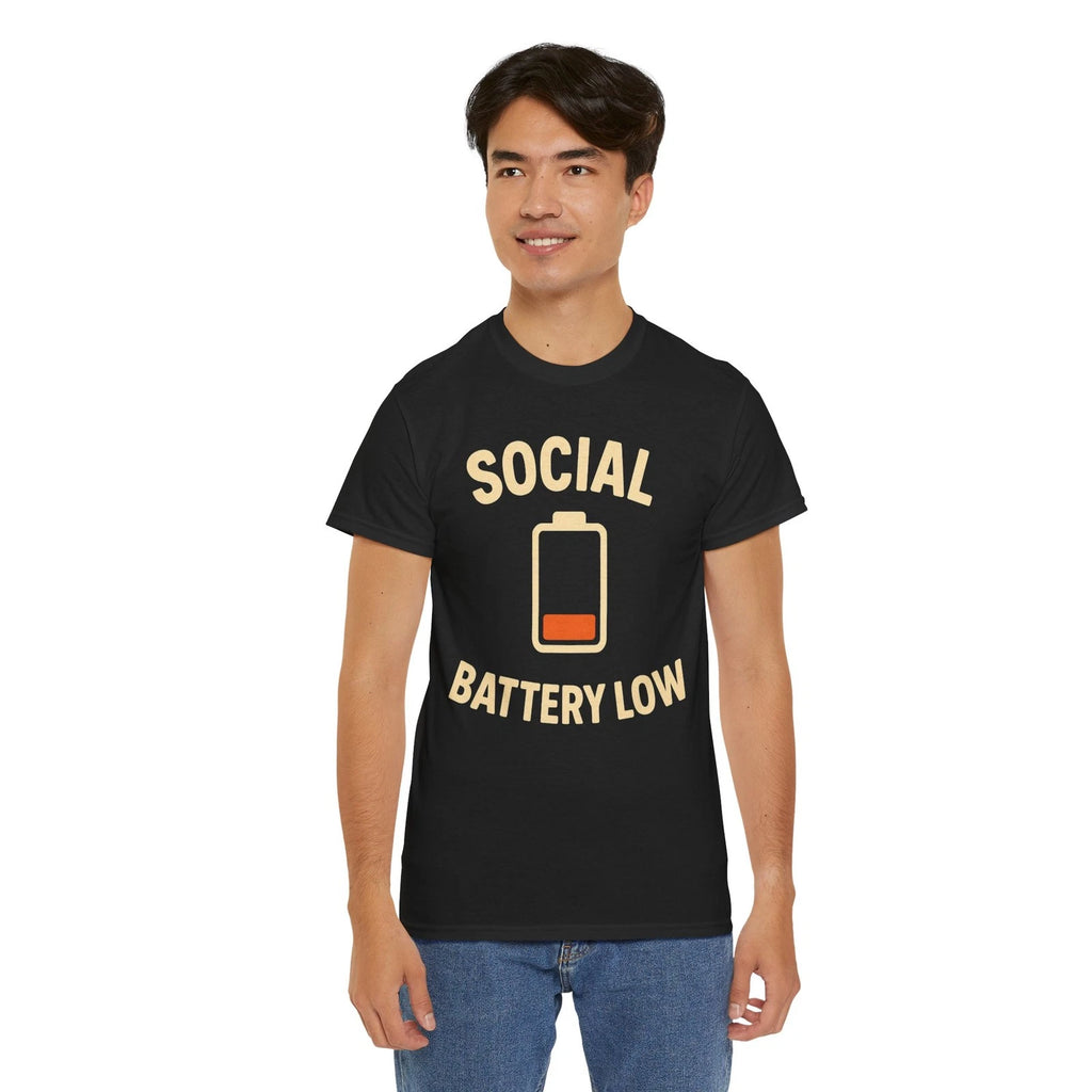 Social Battery Low Shirt | Funny Introvert Tee | Unisex Graphic Tee