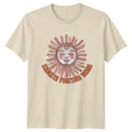 Radiate Positive Vibes Retro Sun T-Shirt Boho Hippie Style Graphic Tee