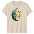 Sun And Moon Celestial Design Faux T-Shirt Mystical Boho Astrology