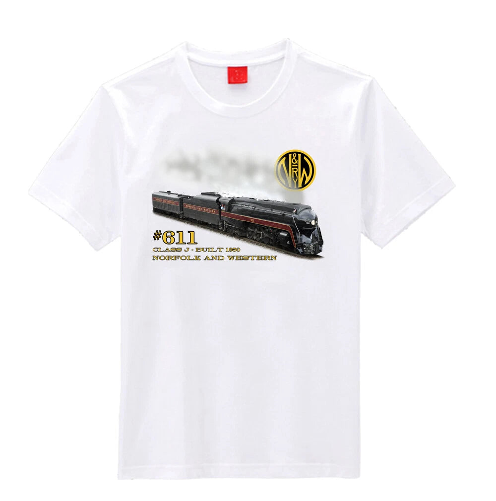 Norfolk & Western 611 N&W Class J Steam Engine Train T-Shirts