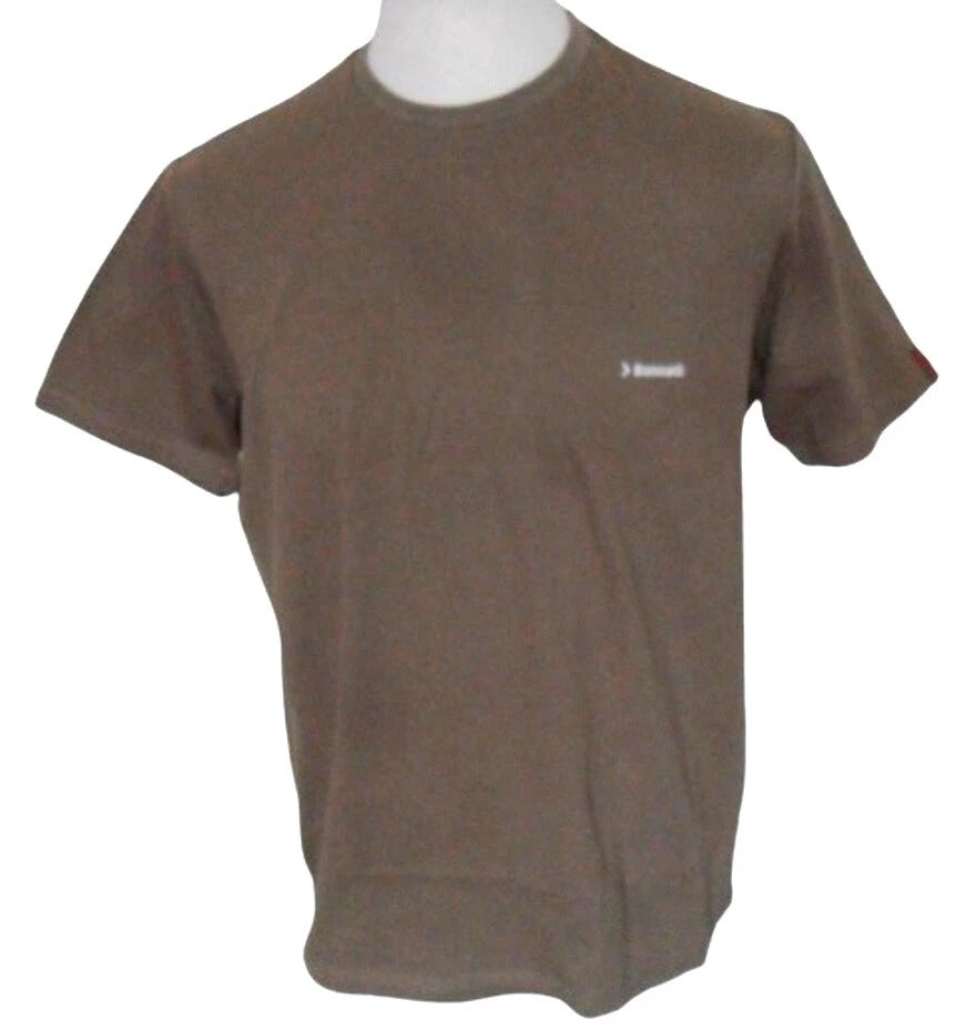 Cotton t-shirt men's sizes S - XL short sleeve crew neck taupe Sonneti