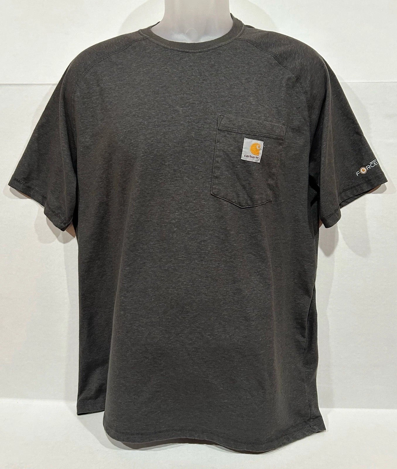 Carhartt Force T Shirt Short Sleeve Pocket Tee Gray  Men's Size XL Relaxed Fit