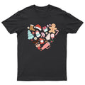Cute Christmas Heart Holiday T-Shirt Unisex Gift Retro Seasonal Funny Xmas