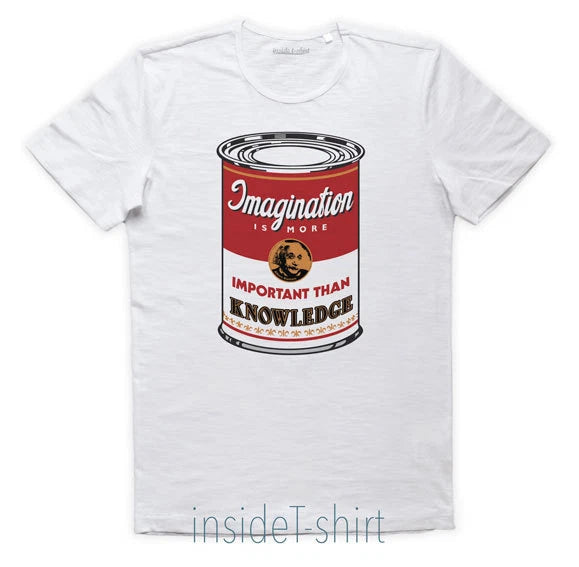 EINSTEIN IMAGINATION T-SHIRT Campbell Soup Jersey Warhol Pop Art T-SHIRT MAN