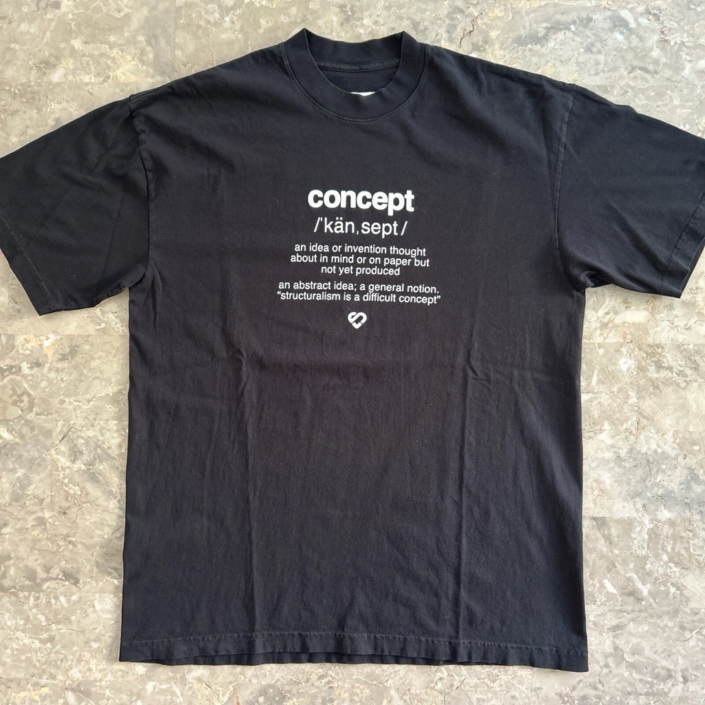 Concept Sunday Definition Graphic T-Shirt Black Men’s L 22x29