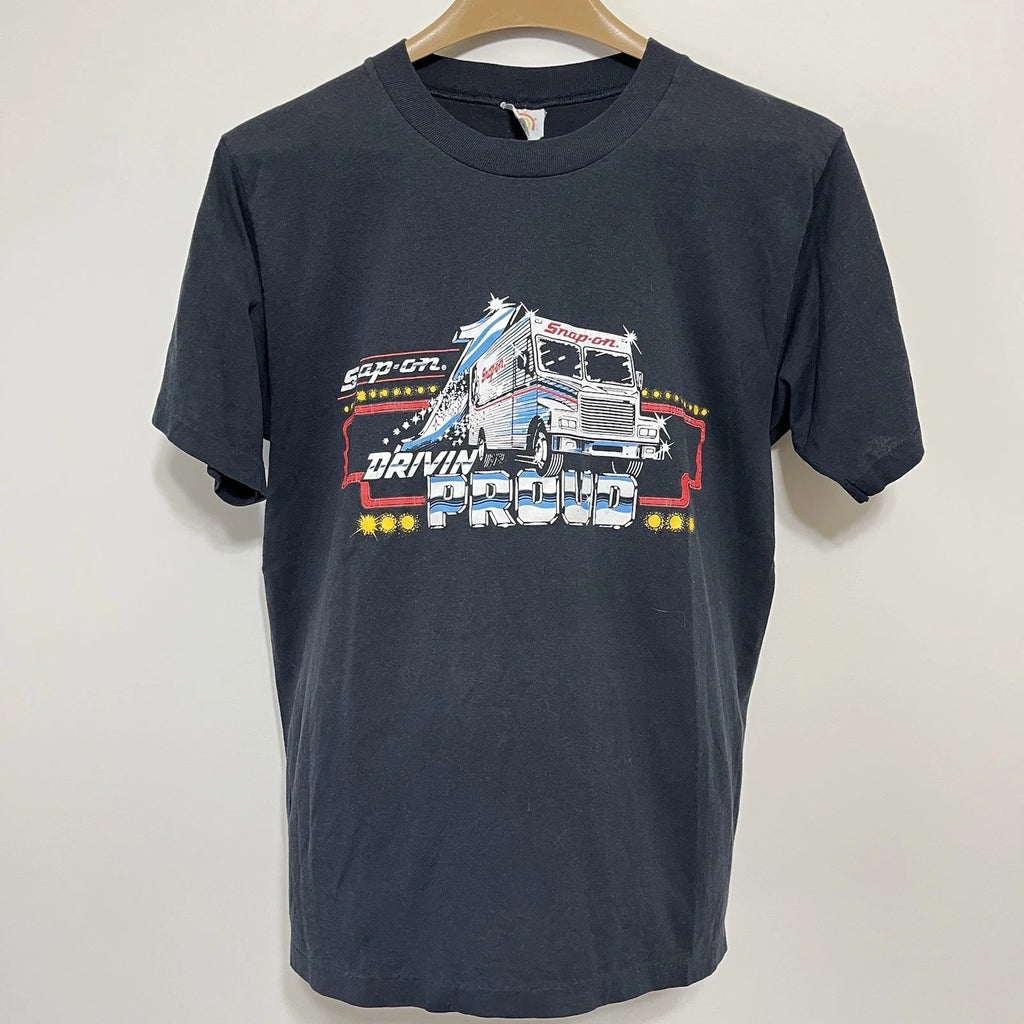 Vintage Snap-On Tools Promo Shirt Drivin’ Black 80s 50/50 Blend T-shirt Sz M/L