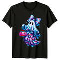 Cute Ghost Pumpkin Halloween Holiday Unisex T-Shirt Mens Womens Graphic Tee