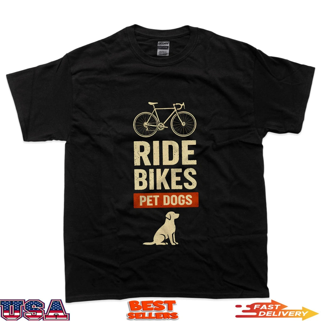 Ride Bikes Pet Dogs Bicycle Cycling Biking Dog Lover T-Shirt