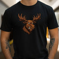 Mens Angry Moose Motif Cotton T-Shirt Size S to 5XL