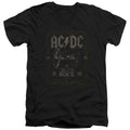AC/DC 1981 For Those About to Rock Album Black V-neck Shirt